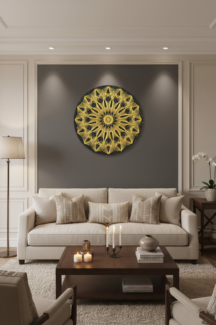 Handmade Round String Art Frame