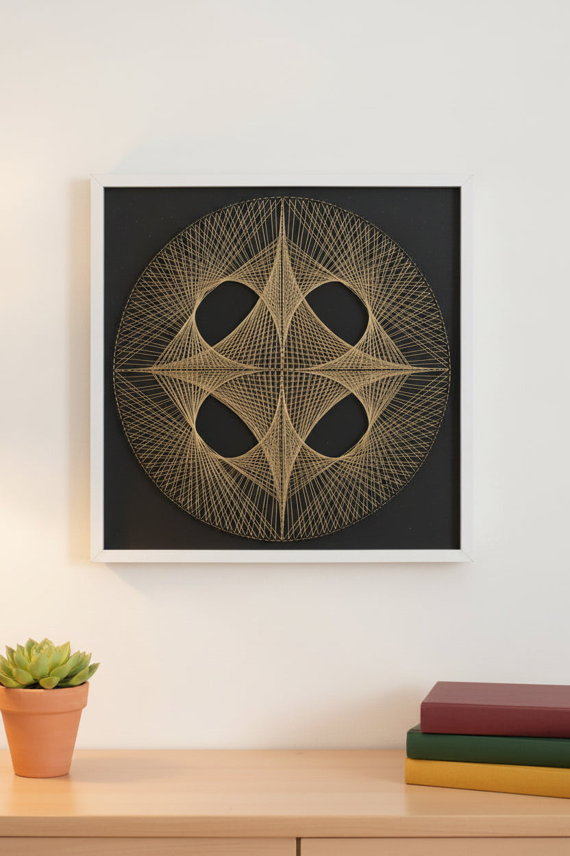 Handmade Geometric String Art Frame