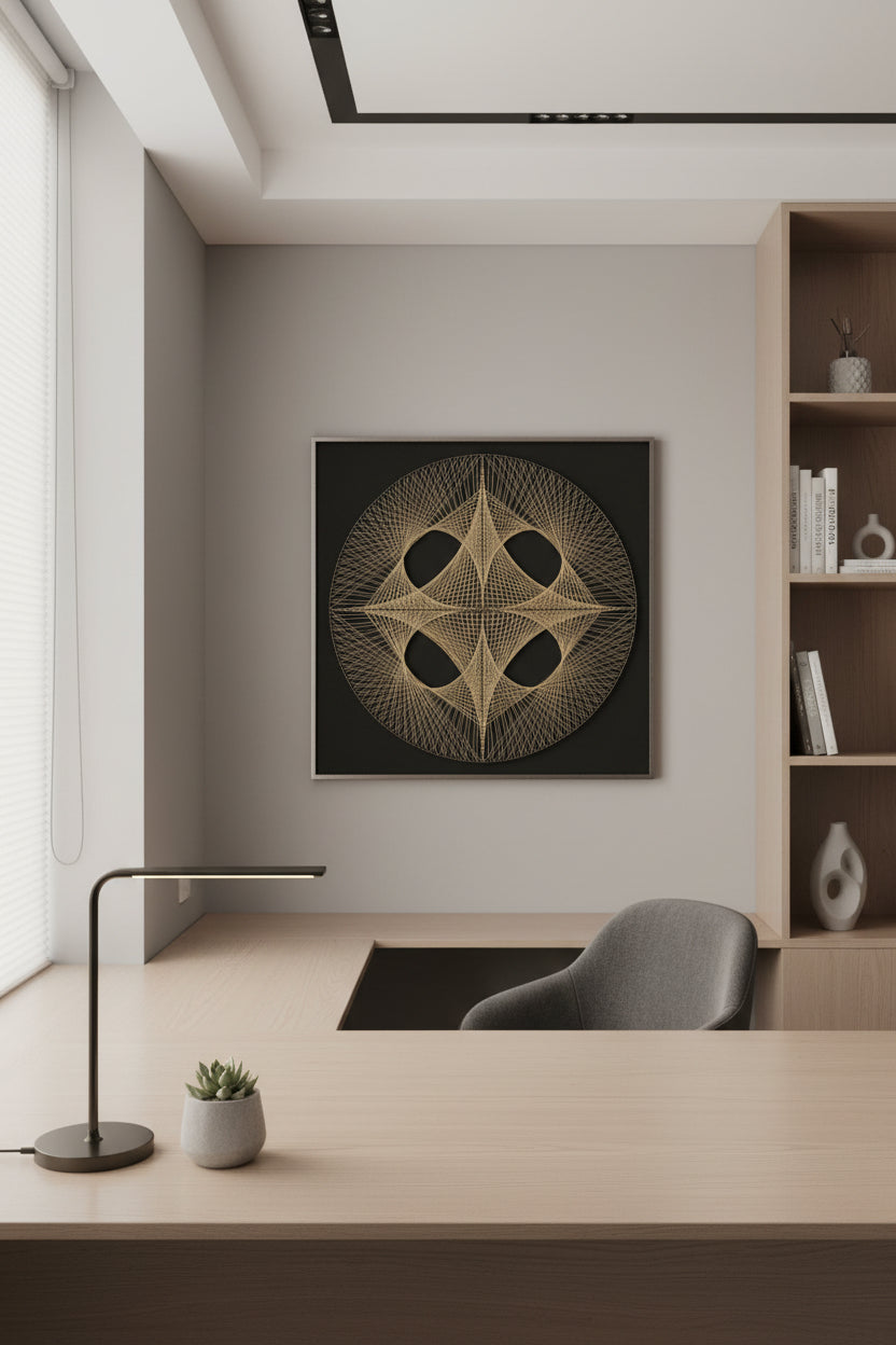 Handmade Geometric String Art Frame