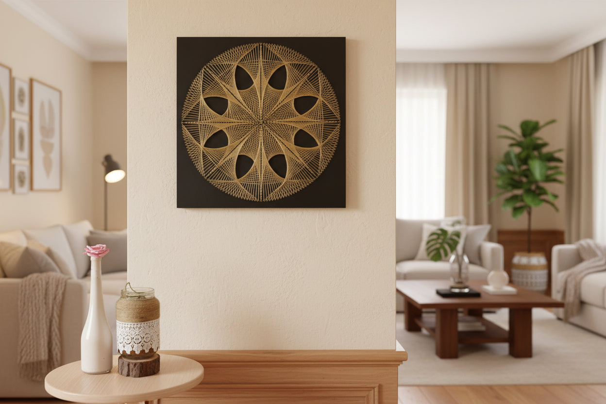 Handmade Square String Art Frame
