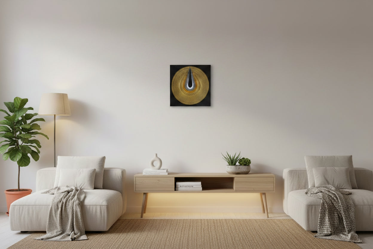 Handmade Square Tilak String Art Frame