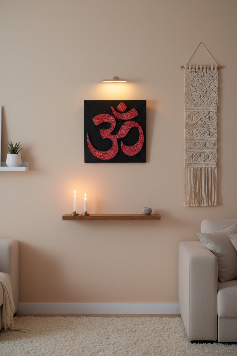 Handmade OM String Art Frame