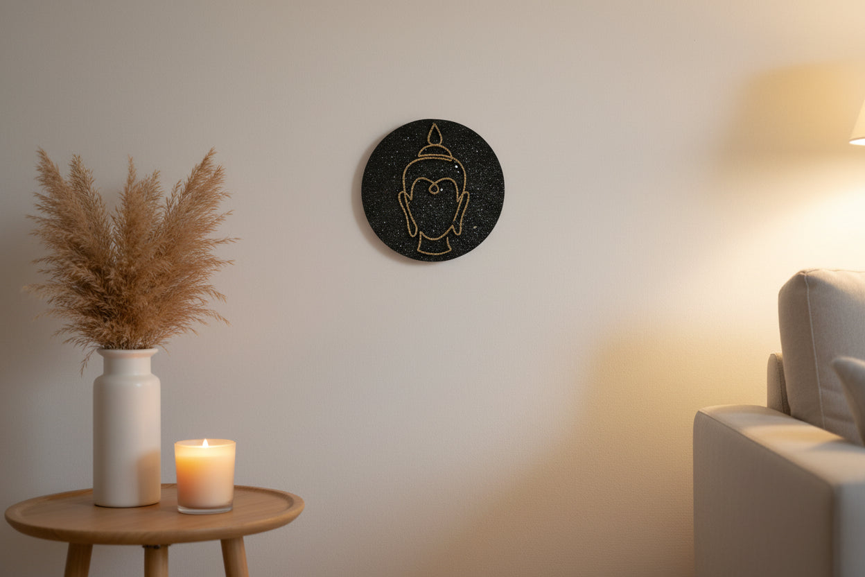 Handmade Buddha Face String Art Frame