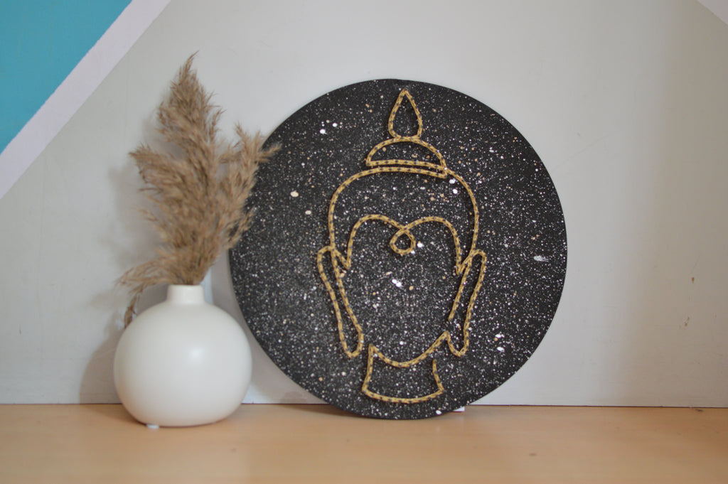 Handmade Buddha Face String Art Frame