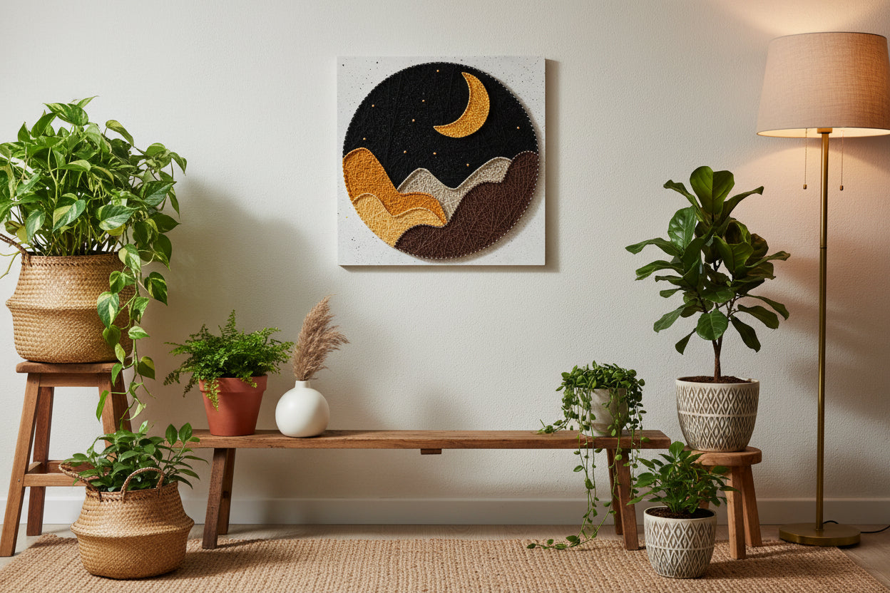 Handmade Nature String Art Frame