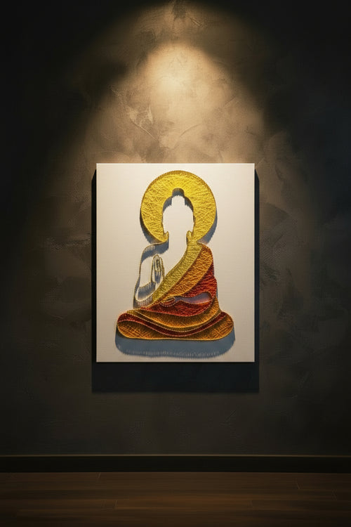 Handmade Buddha String Art Frame