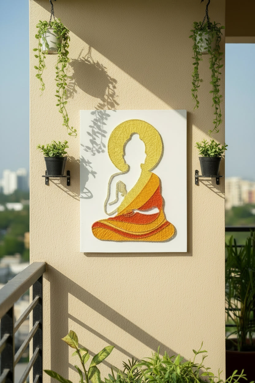 Handmade Buddha String Art Frame