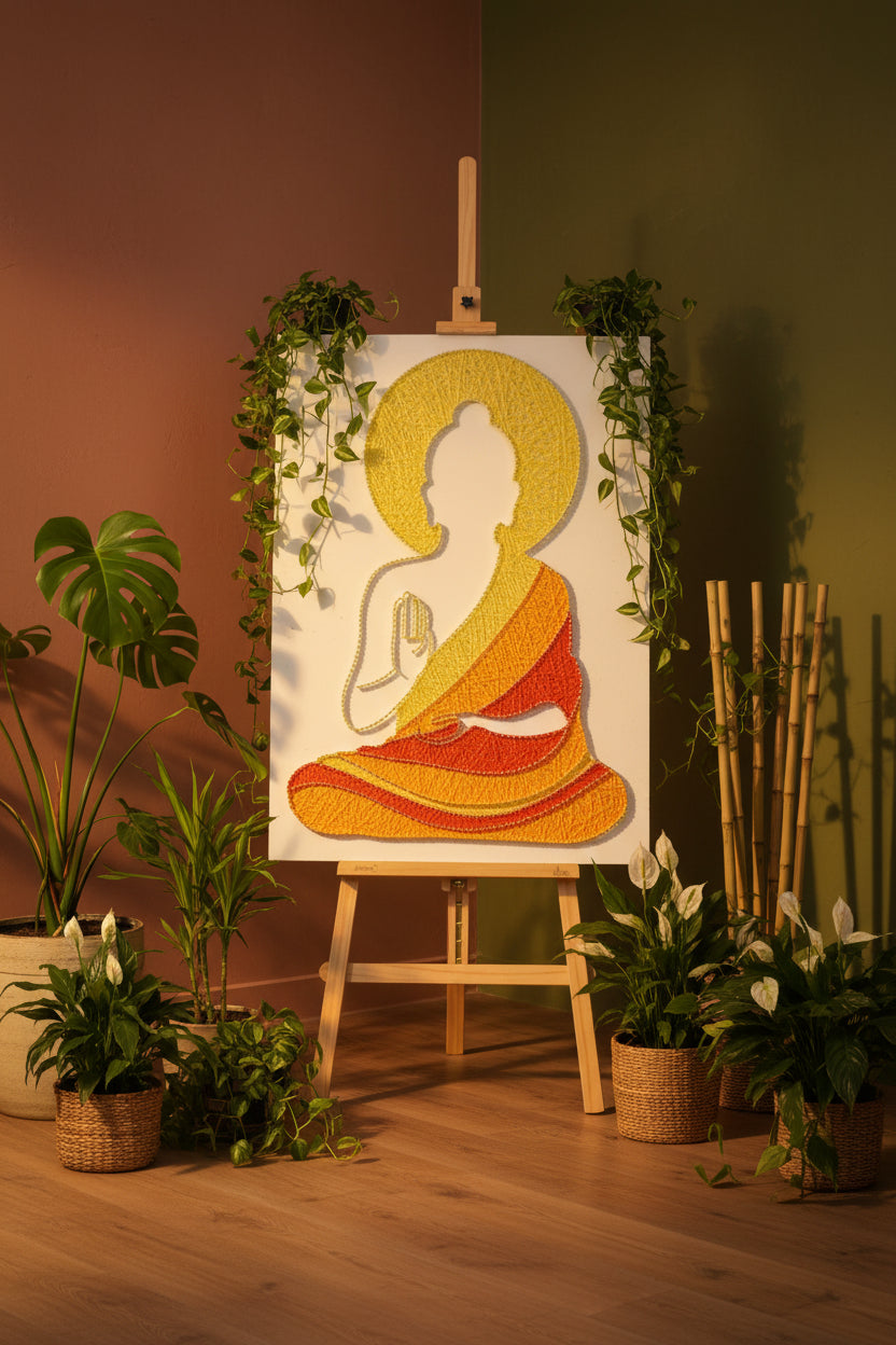 Handmade Buddha String Art Frame