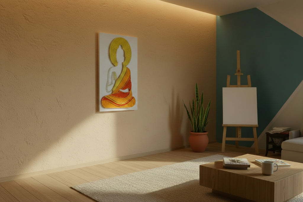 Handmade Buddha String Art Frame