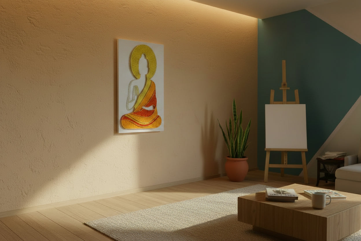 Handmade Buddha String Art Frame