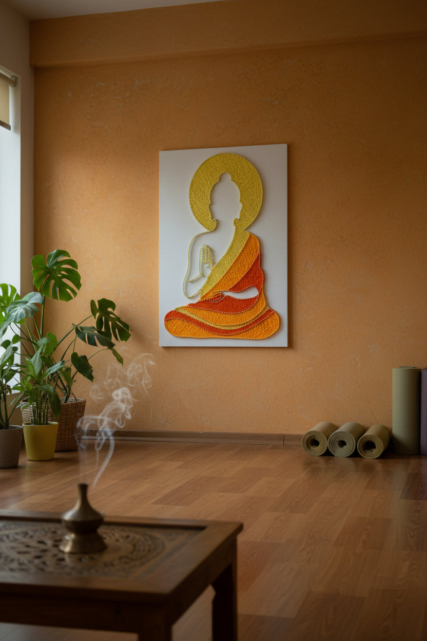 Handmade Buddha String Art Frame