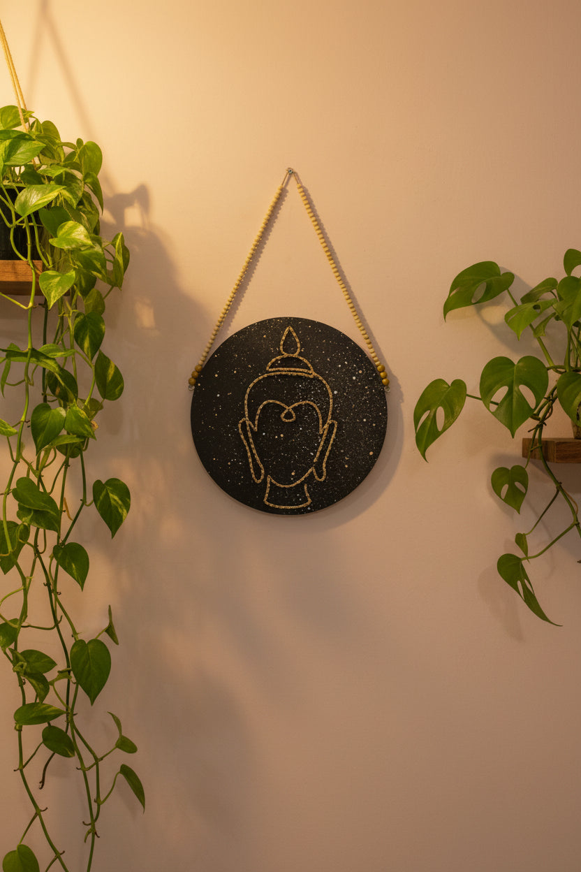 Handmade Buddha Face String Art Frame