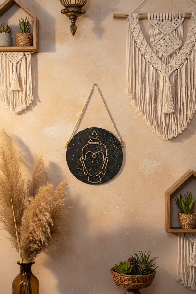 Handmade Buddha Face String Art Frame