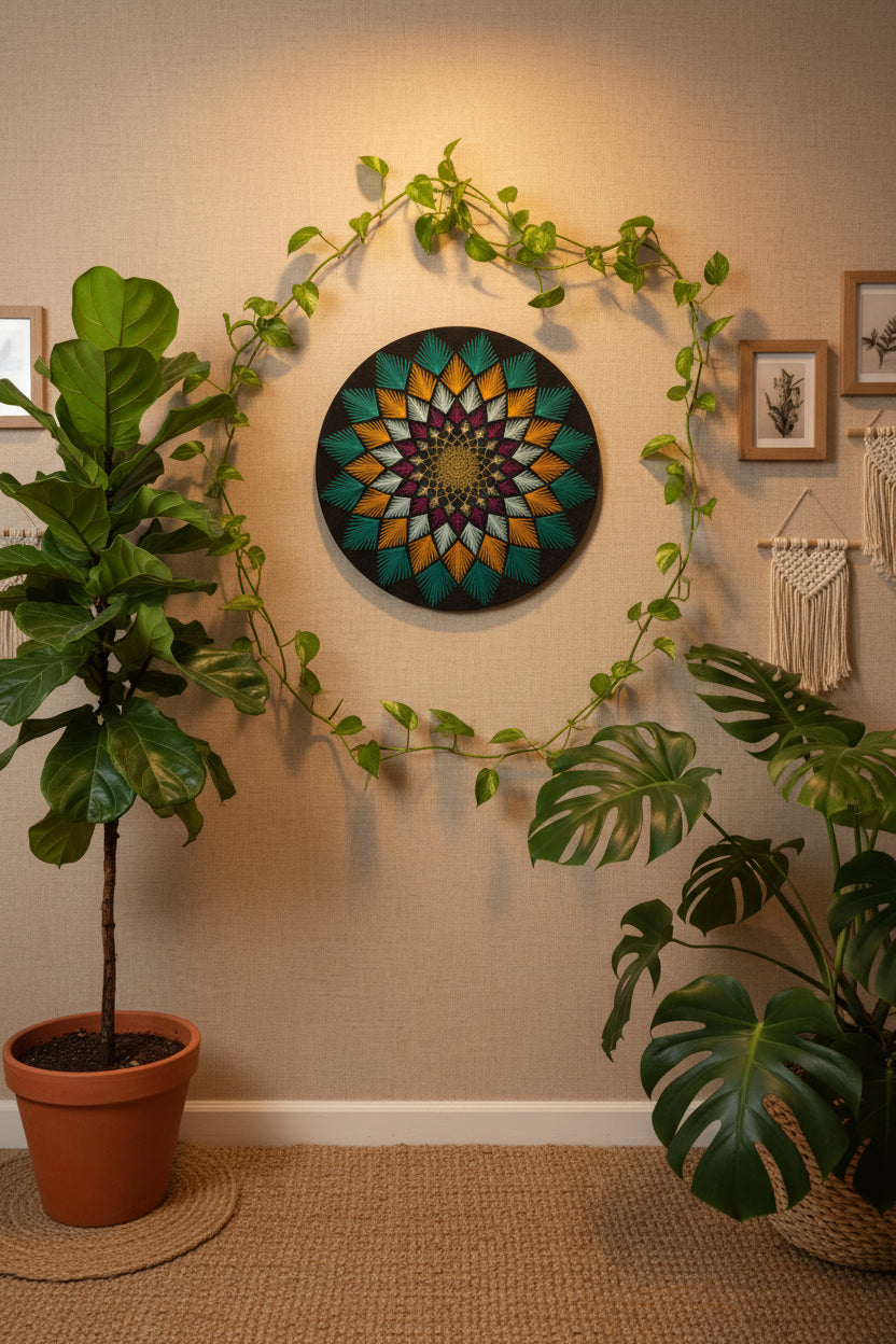 Handmade Geometric String Art Frame