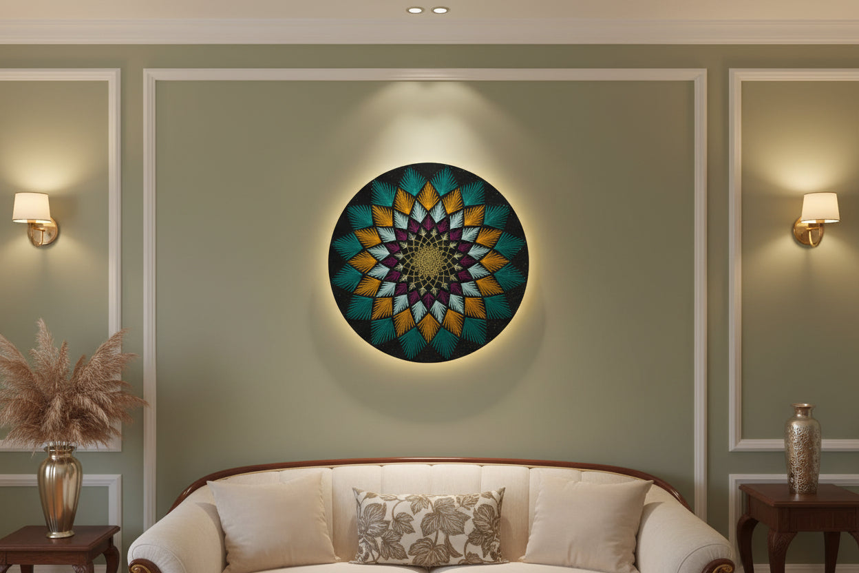 Handmade Geometric String Art Frame