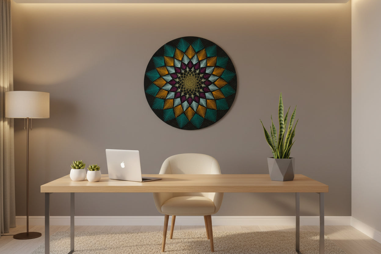 Handmade Geometric String Art Frame
