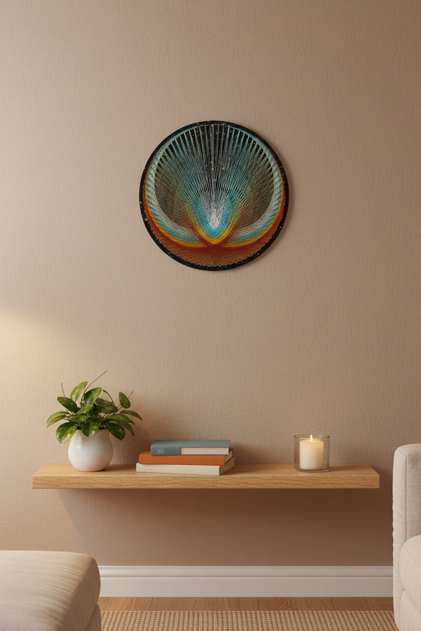 Handmade Circular String Art Frame