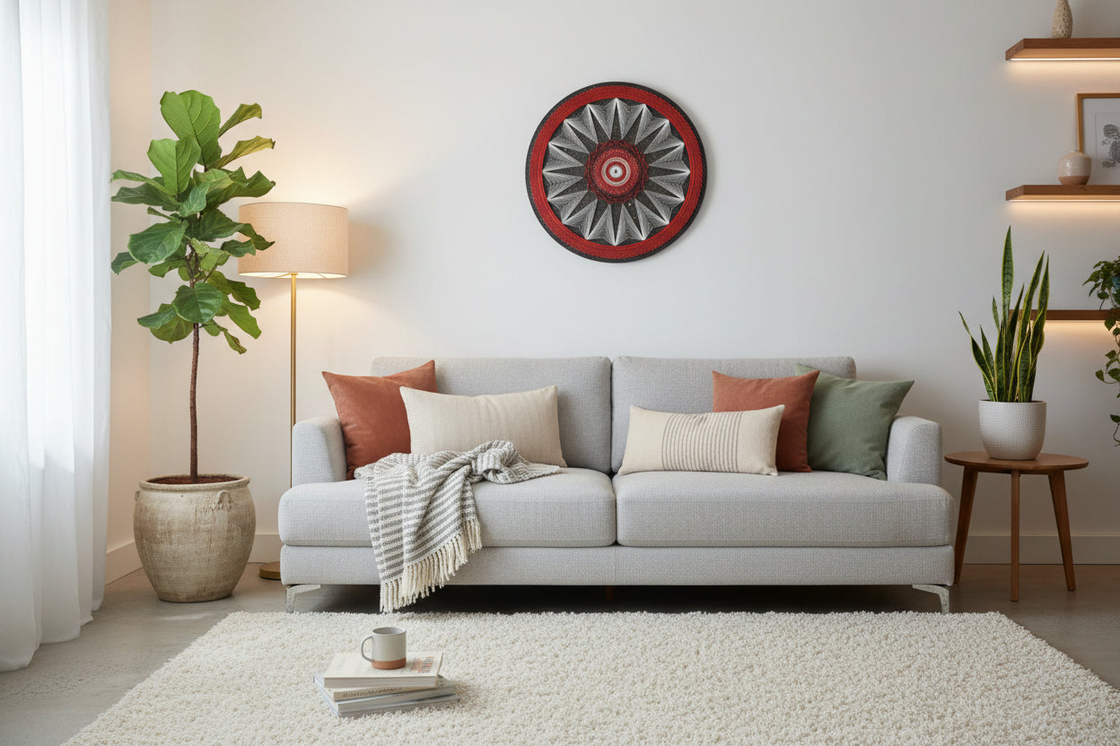Handmade Round String Art Frame