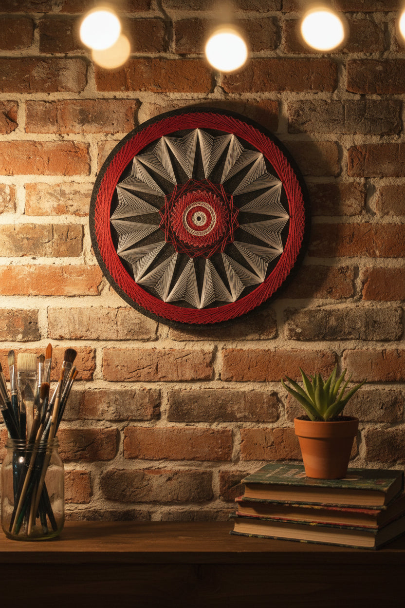 Handmade Round String Art Frame