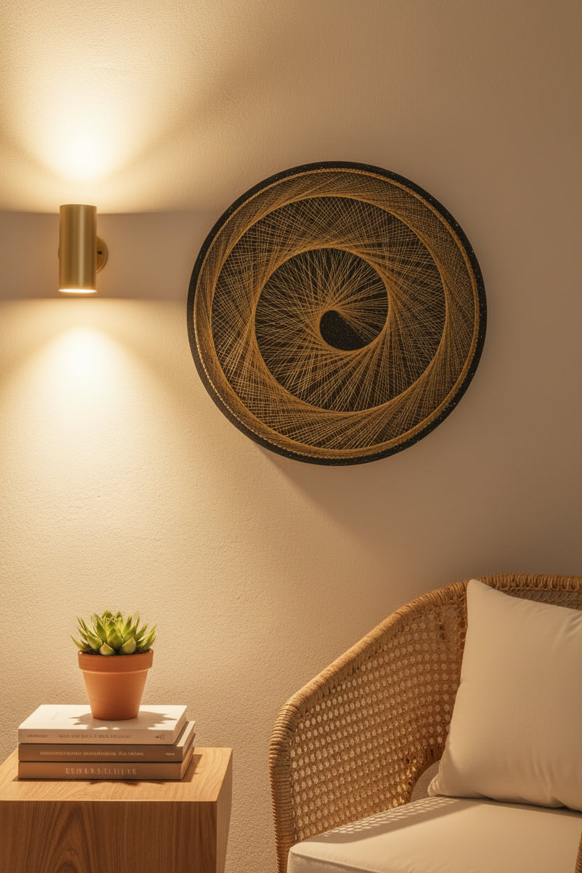 Handmade Round Modern String Art