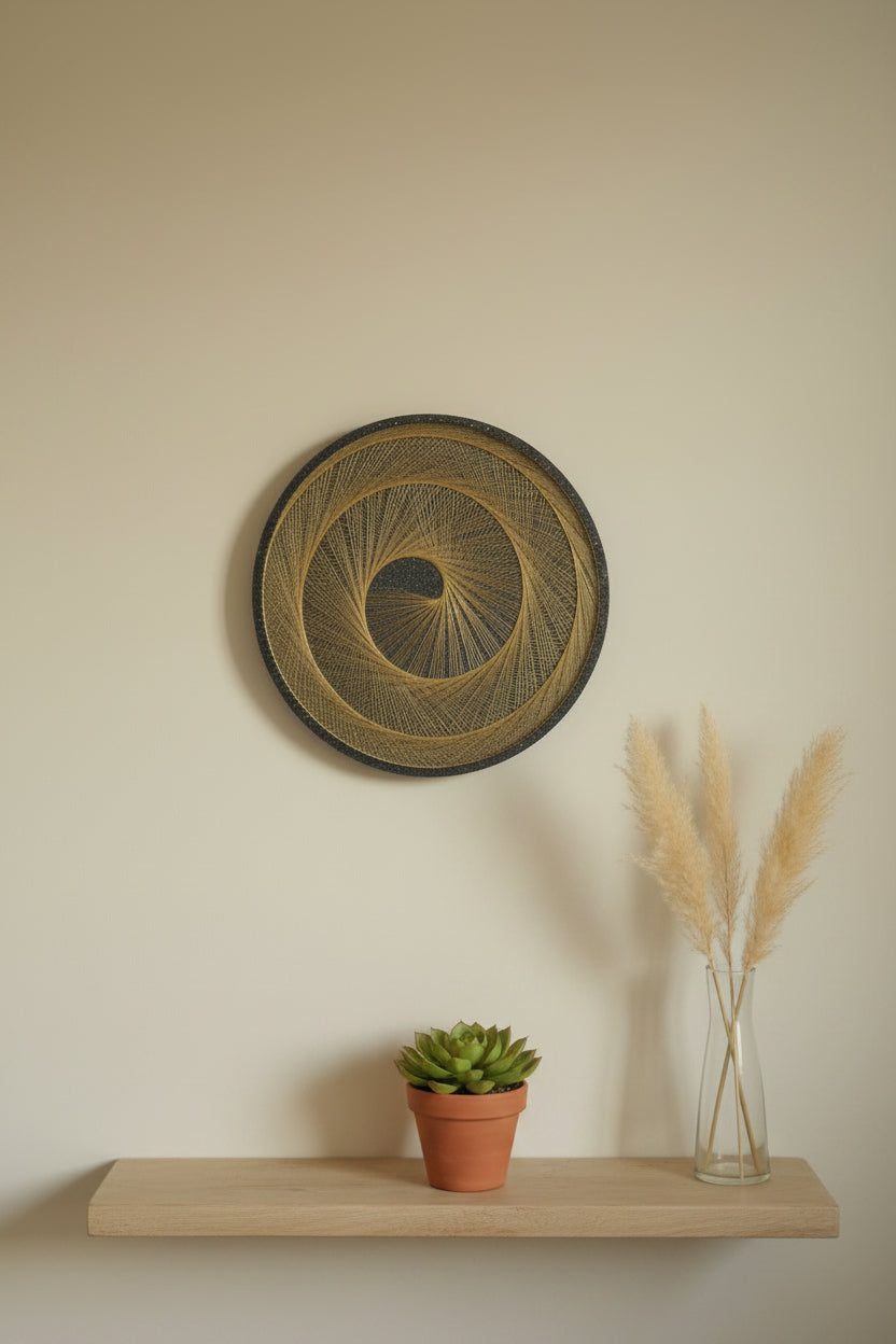 Handmade Round Modern String Art