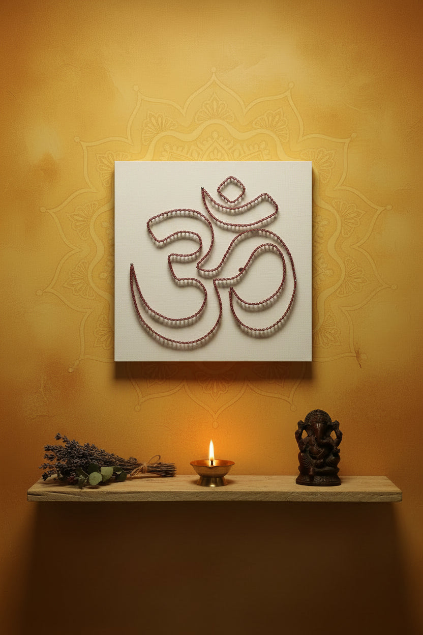 Handmade OM String Art Frame