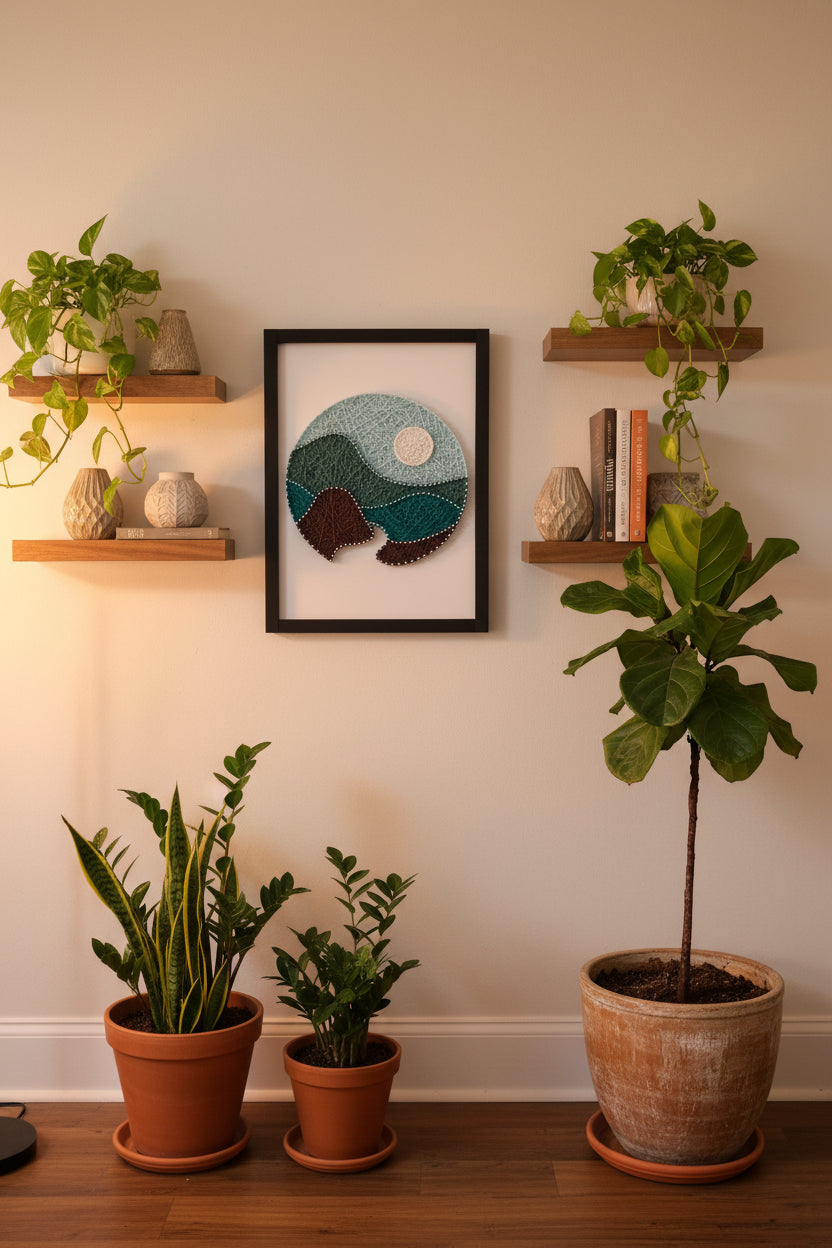 Handmade Nature String Art Frame