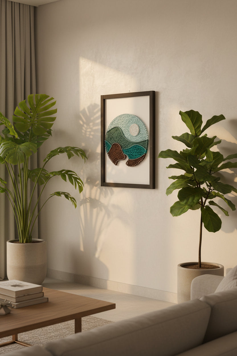 Handmade Nature String Art Frame