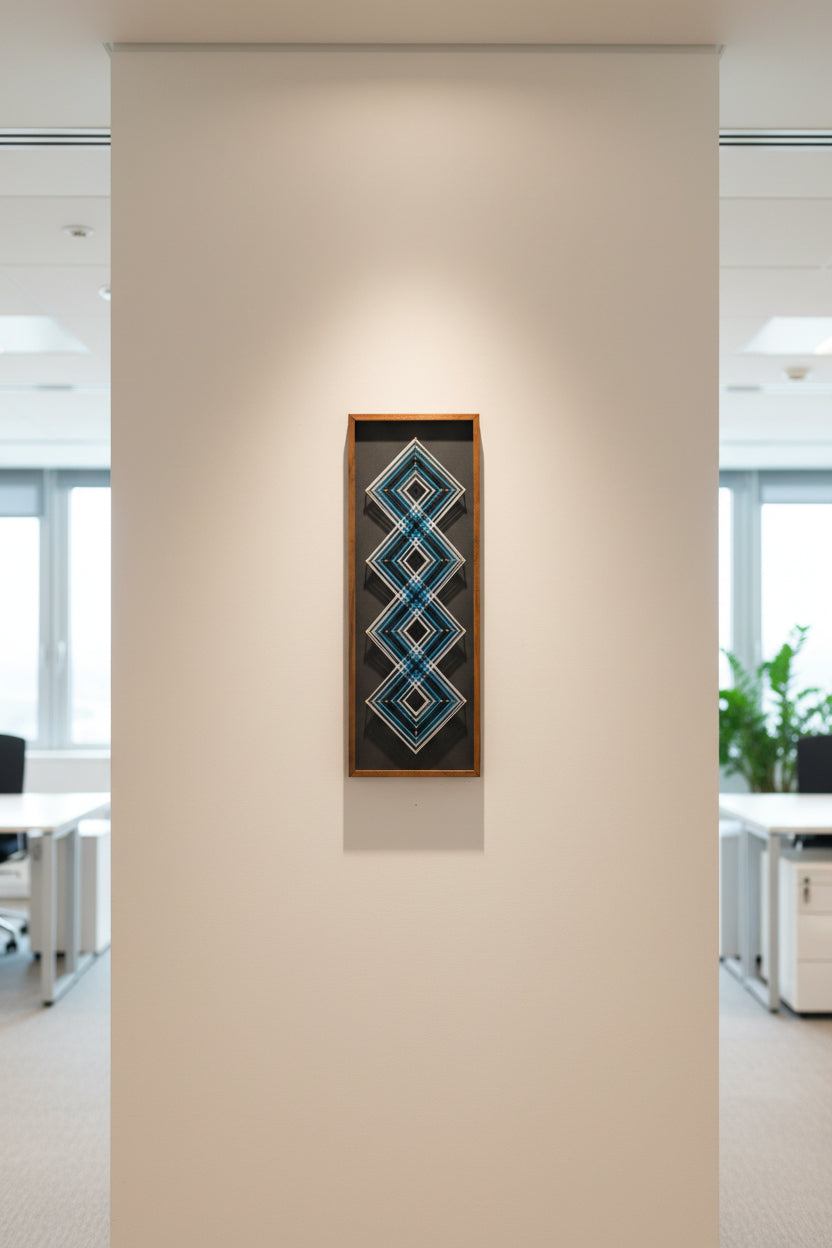 Handmade Rectangular Modern String Art Frame